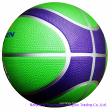 12 Panels Colorful High Quality Rubber Basketball